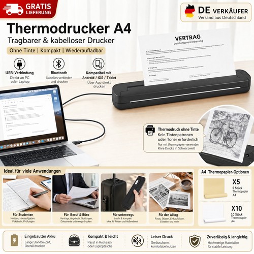 Thermodrucker mobiler - a4,