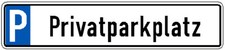Parkplatzschild