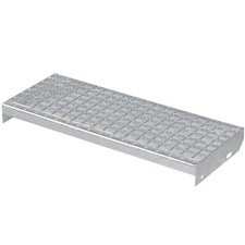 Metallstufe 600/700/800/900/1000/1200x270 verzinkt Gitterroststufen Treppenstufe