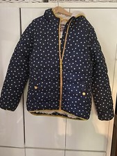 Winterjacke Unisex Kinder Mini Boden 11-12 Jahre Blau mit weißen Sternen