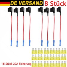 8x Autosicherungen Verteiler Auto KFZ Stromdieb Steck Sicherung Stromabgreifer