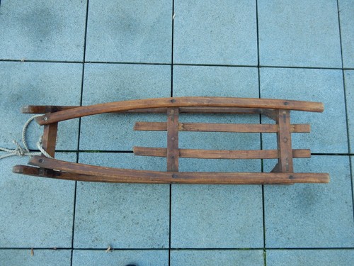 Alter rodel holz schlitten - alter, holz-schlitten