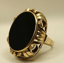 Großer Onyx Ring Gold 333