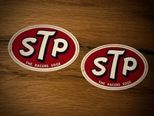 2x STP Aufkleber Öl Vintage