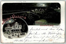 13448262 - 6145 Lindenfels Hotel Victoria Gasthaus Kutsche Fahrrad Mond Nacht