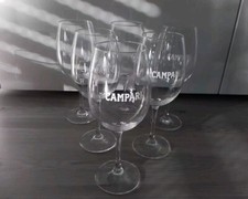 6x Campari Glas 0,48l Stielgläser Amalfi-Edition Aperitif Cocktails Longdrinks