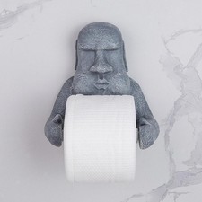 Toilettenpapierhalter mit Moai-Statue, Osterinsel-Moai-Figur, platzsparende