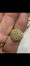 Antiker 18kt 18k massiv Gelbgold Siegelring Wappen Familienwappen 16,7 gr