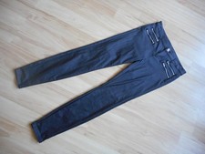 Damen Hose - Marke Yessica - Größe 40 - schwarz beschichtet - Reißverschlüsse