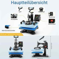 Transferpresse 31x26cm Hitzepresse HeatPress Textilpresse Heißpresse 360°Drehung