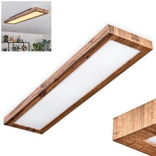 HOFSTEIN Vacil Deckenpanel aus Metall/Kunststoff/MDF in Schwarz/Holzoptik/Weiß