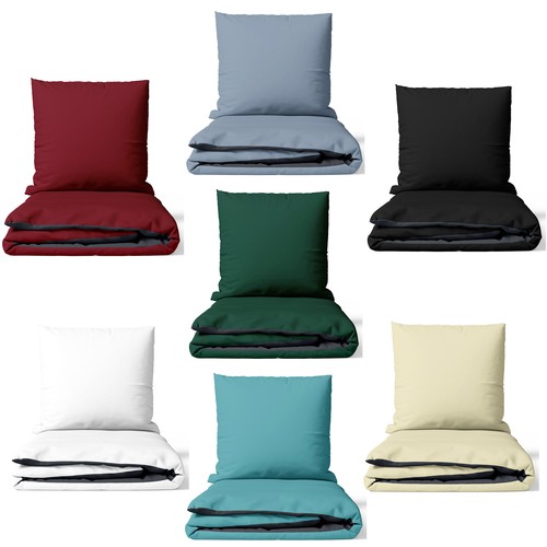 Bettwäsche set uni 135x200 - uni,