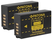 2 x Akku für Kamera Nikon 1 AW1, 1 S1, 1 J1, 1 J2, 1 J3, 1 V3, 1S1, 1J1  EN-EL20