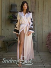Seide mit Spitze Morgenmantel