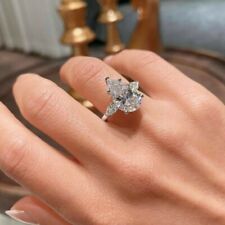 6Ct Birne Halo Solitaire