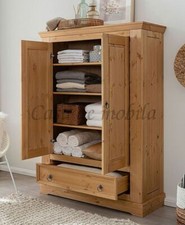 Massivholz Wäsche-schrank Kiefer gelaugt geölt NEU Anrichte Vertiko Flur-kommode