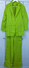 Neon  Apfel Grüner leichter Damen Hosenanzug Blazer Hose set Gr. M  38/40