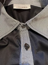 LAGERFELD Shirt Button Hemd Gr.L/ 50 schwarz 100% Baumwolle