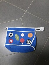 Kulturbeutel Kinder Fußball Blau 