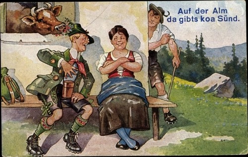 Bayrische tracht frau mit - tracht,,