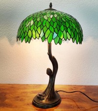 Tiffany Tischleuchte Schreibtischlampe grün  Ø 40 cm Tischlampe K176