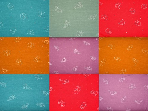 Schlichter jersey mit tieren - mit,