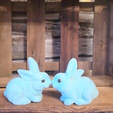 2 x Flock Hase Figur Kantenhocker 10x8 Osterdeko Dekoration Osterdeko Osterhase
