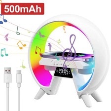 Smart G Lampe Bluetooth Lautsprecher Wireless Ladegerät RGB Wecker Nachtlicht DE