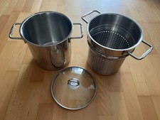 Fissler Edelstahl Topf mit Siebeinsatz Profi-Serie 20 cm Ø 6 Liter Made Germany
