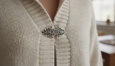 2x Strickjacke Clip Metall