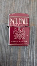 Vintage Pall Mall USA – Sehr alt – Metall Feuerzeug Werbung Zigaretten 