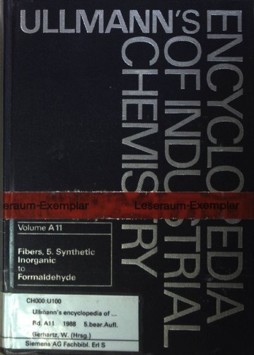 Ullmann encyclopedia of - ullmann's,