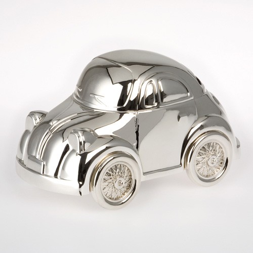 Spardose auto retro - retro, silber