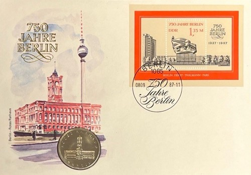 Ddr numisbrief 750 jahre - ddr,
