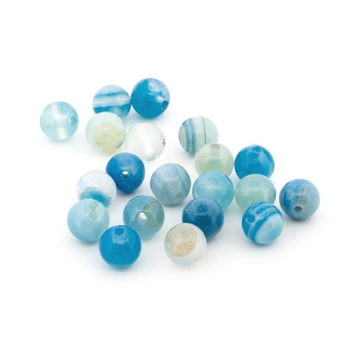 Achat perlen 6mm - 6mm, blau