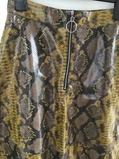 Midi rock fake leder zara - fake,