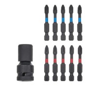 Parkside Schlagschrauber Adapter Schlagnuss Satz mit Torions Bits 11tlg