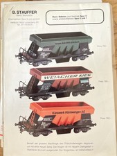 Stauffer BUCO Spur 0 | Katalog / Preisliste: Weiacher Kies / Kieswerk Hüntwangen