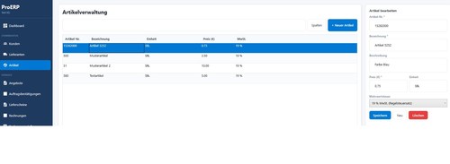 Proerp software rechnung - proerp,