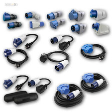 CEE Stecker Steckdose Kupplung, 230V 16A, 3-polig, zB für Caravan Camping Boot