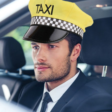 Gelbe Taxifahrer Hut Klassische Halloween Rollenspiel Kostüm Zubehör Hüte & Müte