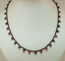 facettierten Turmalin Collier mit Spinell Steinen