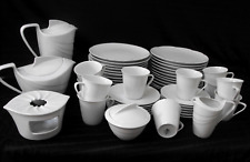 Hutschenreuther Maxim's de Paris weiß, Kaffee- Teegeschirr, Teller, Tassen, Kann