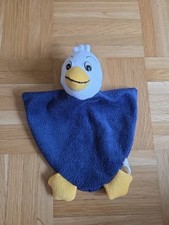 LUFTHANSA Schmusetuch Kuscheltuch Handpuppe Vogel Möwe blau weiß gelb #23