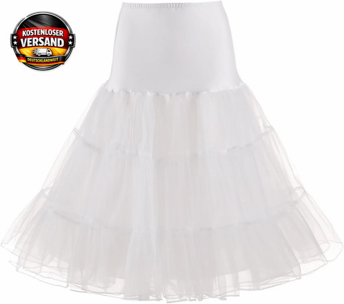 Damen petticoat knielang - damen,