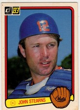 1982 Donruss Baseball John Hardin Stearns No. 380 New York Mets