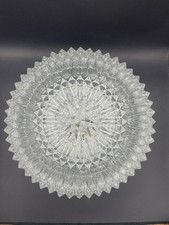 Deckenleuchte Wandleuchte Glas Vintage Rund Diamant 25,0x 10,0cm Midcentury