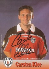 Carsten Klee. SSV Reutlingen. 2001/02. Original signierte Autogrammkarte.