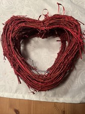 Herz Rattan Rot mit Beleuchtung 