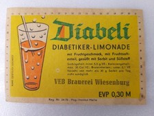 1x altes DDR Etikett Diabeli